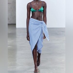 Zara Print Pareo Skirt . New With Tags.